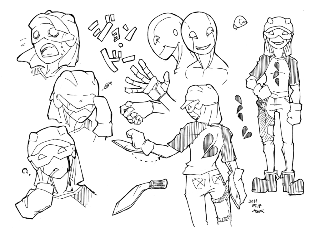 創作キャラ02+落書き