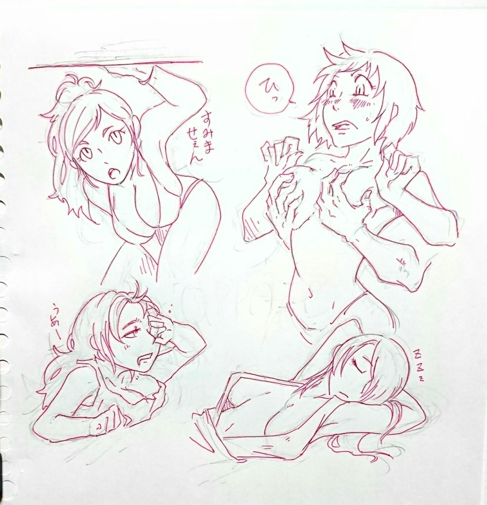 創作キャラ02+落書き